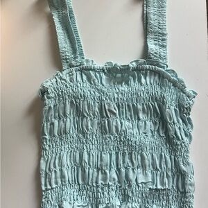 Forever 21 Light Blue Smocked Camisole